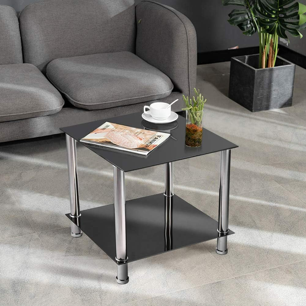 Coffee Table Tempered Glass Living Room Side Tables
