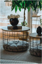 Coffee Table with Cat House Modern 2-In-1 Side