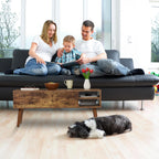 Coffee Table with Lift Top 2 Side Sections