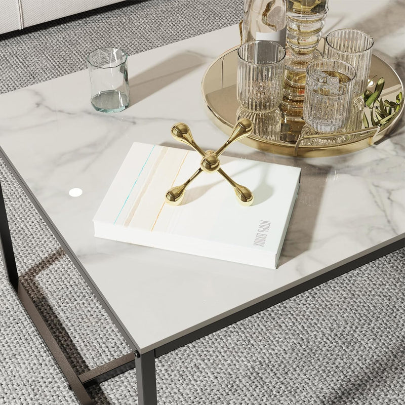 Coffee Tables Sintered Stone: 100CM Long Marble Table