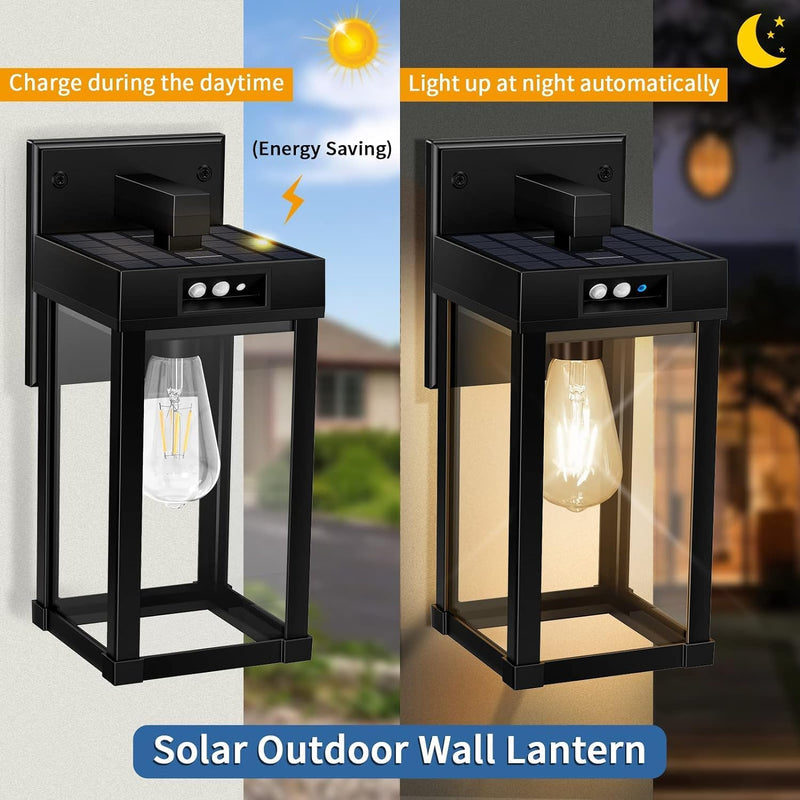 Solar Wall Lights Waterproof Motion Sensor Security Light (2 Pack)