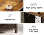 Computer Desk with Fabric Drawers Modern Office