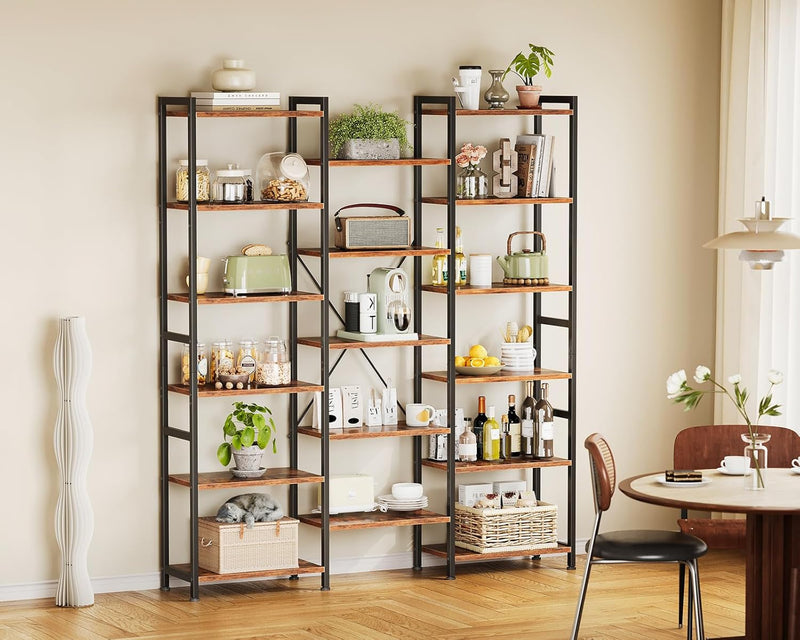 6-Tier Book Shelf Industrial Bookcase Shelving 3