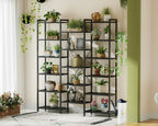 Coleshome Triple Bookshelf Large Bookcase with 14 Open