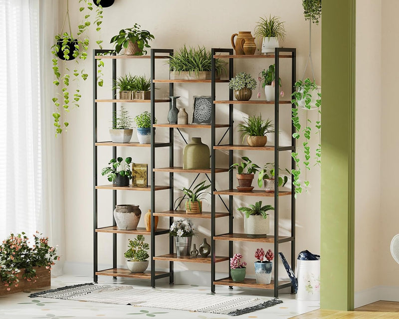 6-Tier Book Shelf Industrial Bookcase Shelving 3