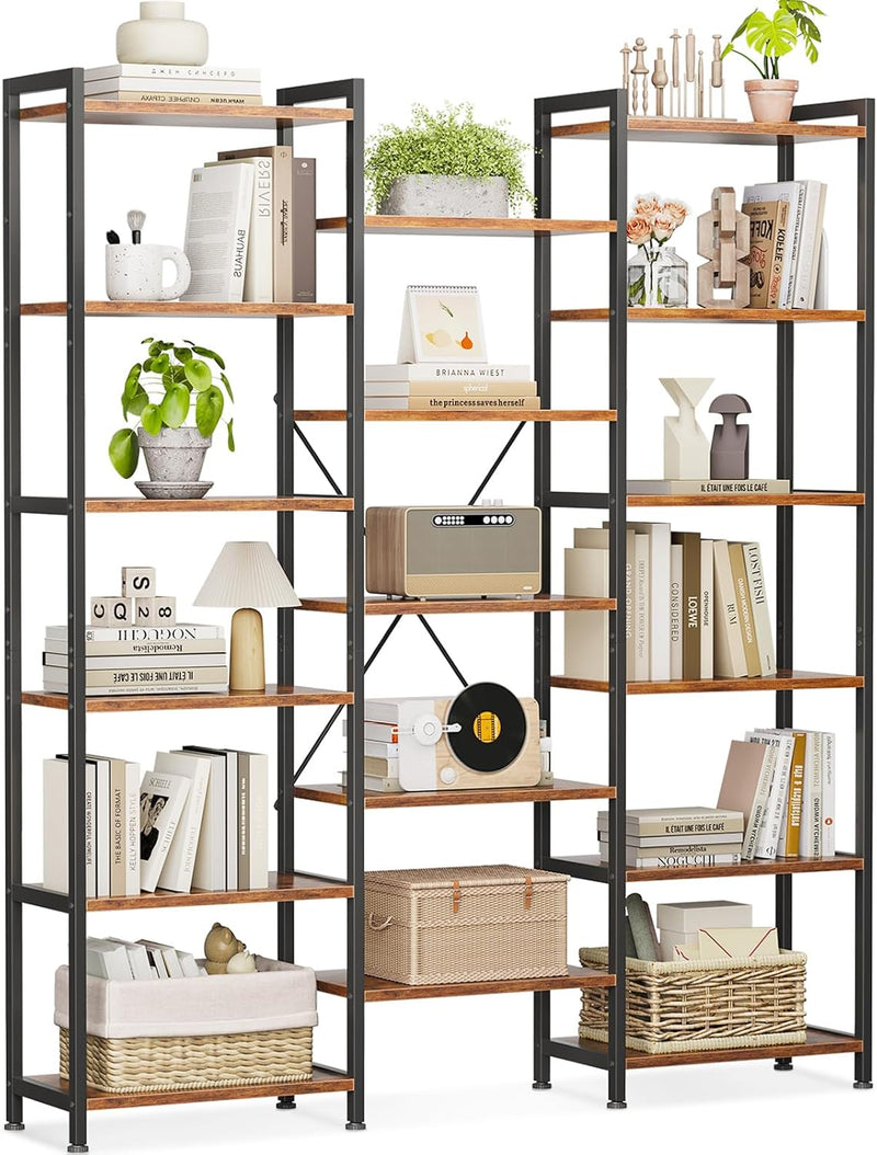 6-Tier Book Shelf Industrial Bookcase Shelving 3