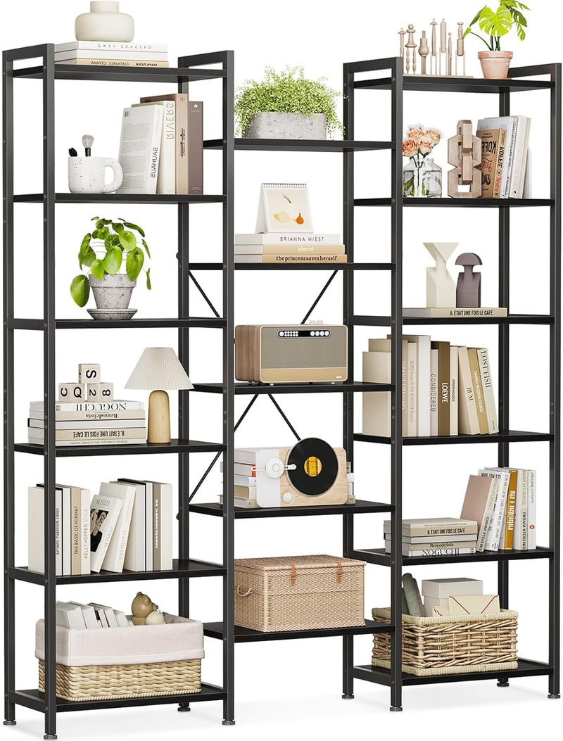 6-Tier Book Shelf Industrial Bookcase Shelving 3