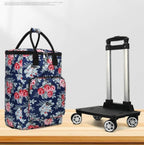 Collapsible Utility Cart with Insulation Bag Foldable Reusable