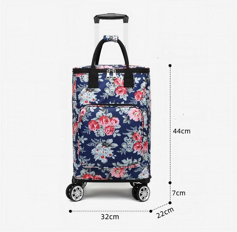 Collapsible Utility Cart with Insulation Bag Foldable Reusable