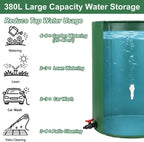Collapsible Water Butt 380L Foldable Rainwater Tank Pvc