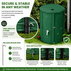 Collapsible Water Butt 380L Foldable Rainwater Tank Pvc