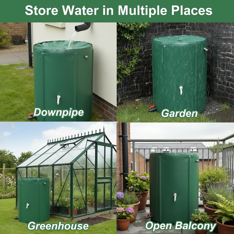 Collapsible Water Butt 380L Foldable Rainwater Tank Pvc