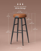 Collection 360?swivel Bar Stools Counter Chairs with Backs (Set of 2)