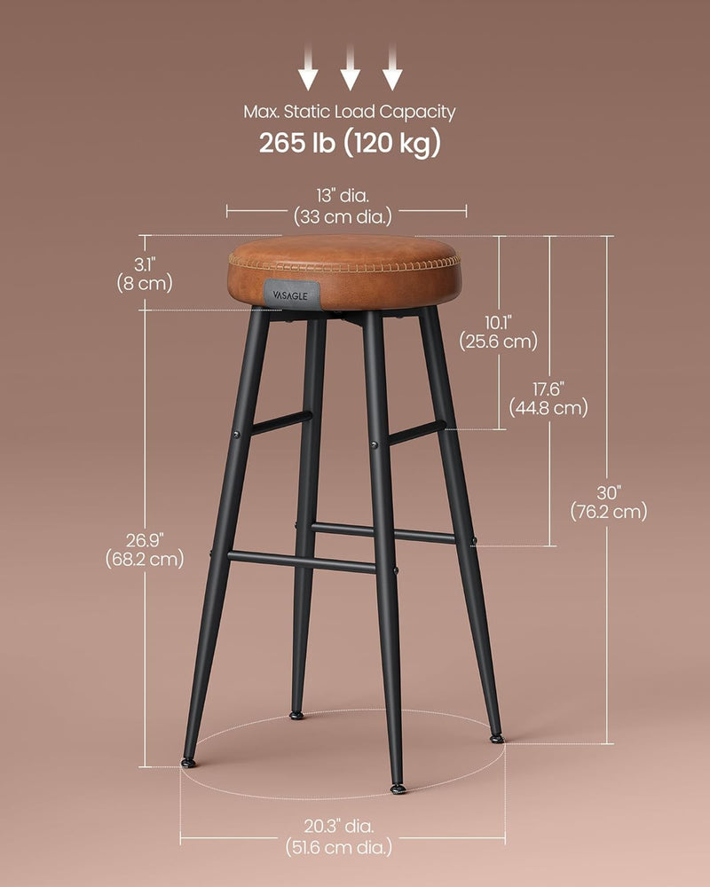 Collection 360?swivel Bar Stools Counter Chairs with Backs (Set of 2)