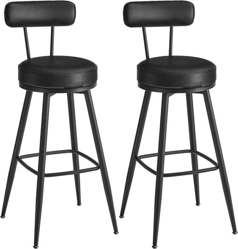 Collection 360?swivel Bar Stools Counter Chairs with Backs (Set of 2)