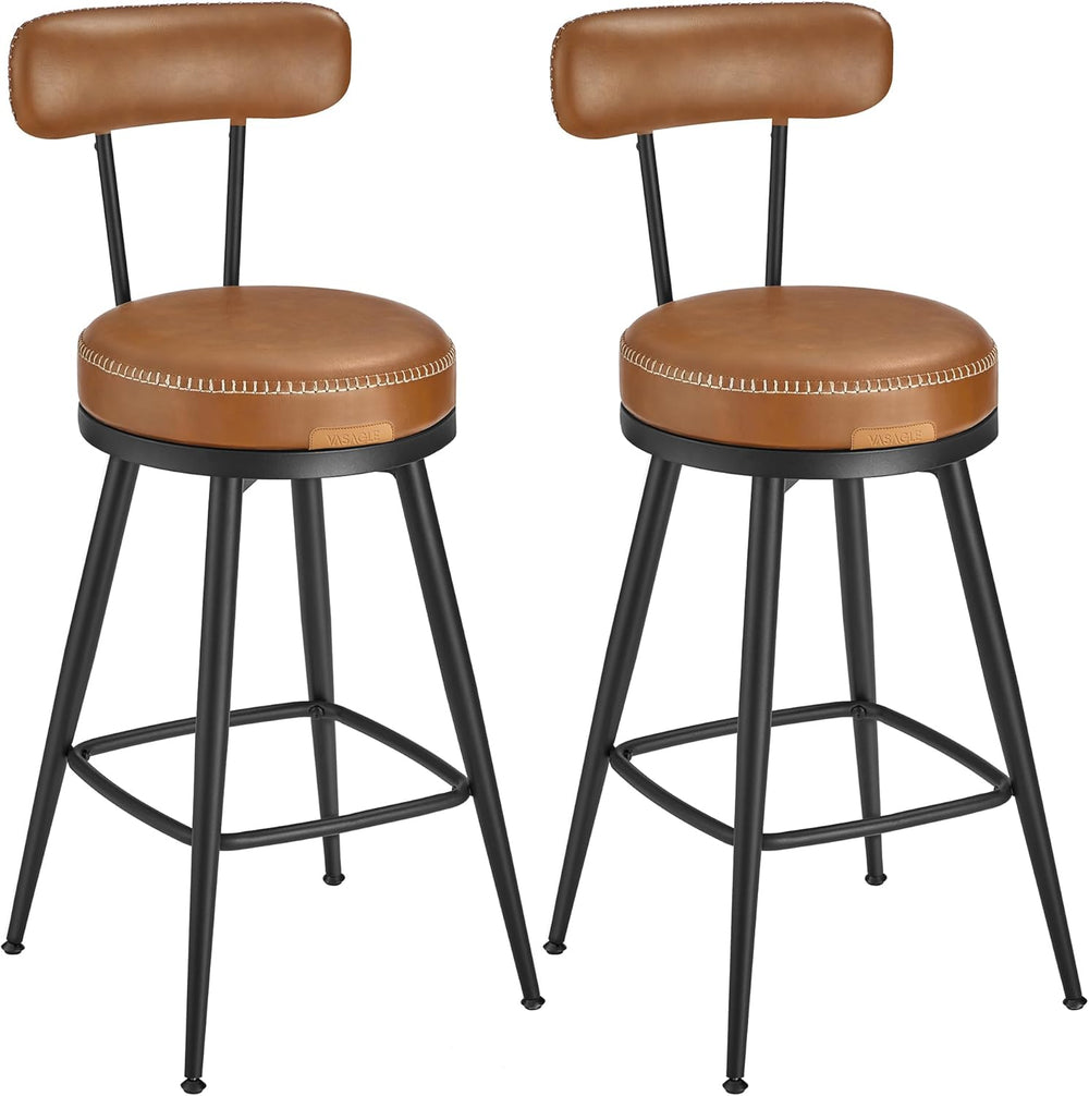 Collection 360?swivel Bar Stools Counter Chairs with Backs (Set of 2)