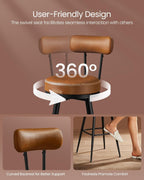 Collection 360?swivel Bar Stools Counter Chairs with Backs (Set of 2)