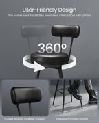 Collection 360?swivel Bar Stools Counter Chairs with Backs (Set of 2)