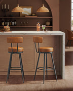 Collection 360?swivel Bar Stools Counter Chairs with Backs (Set of 2)