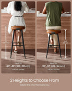 Collection 360?swivel Bar Stools Counter Chairs with Backs (Set of 2)