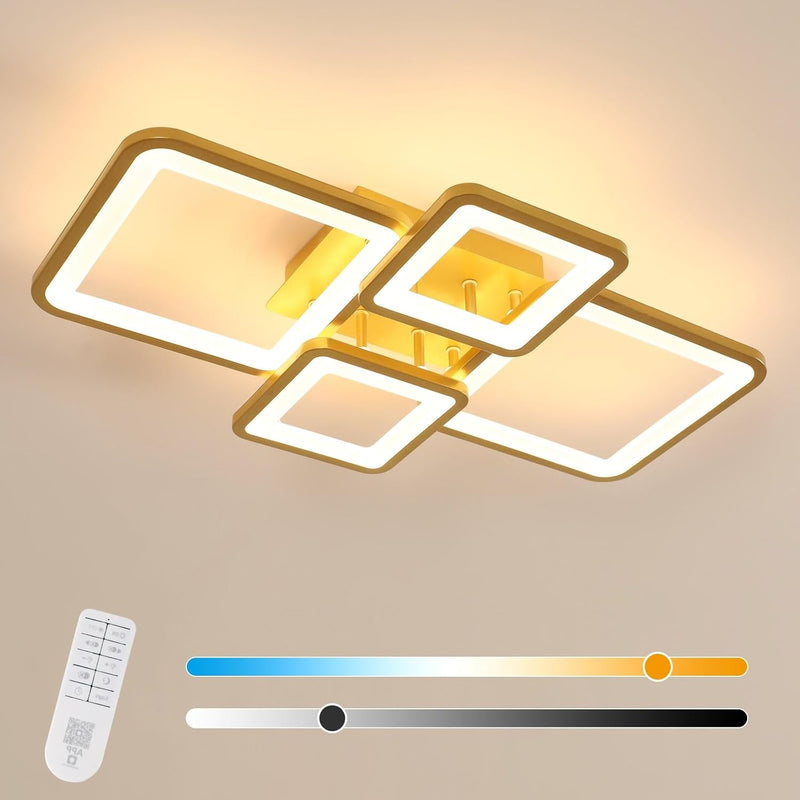 Modern LED Ceiling Light Dimmable 54W Flush Mount