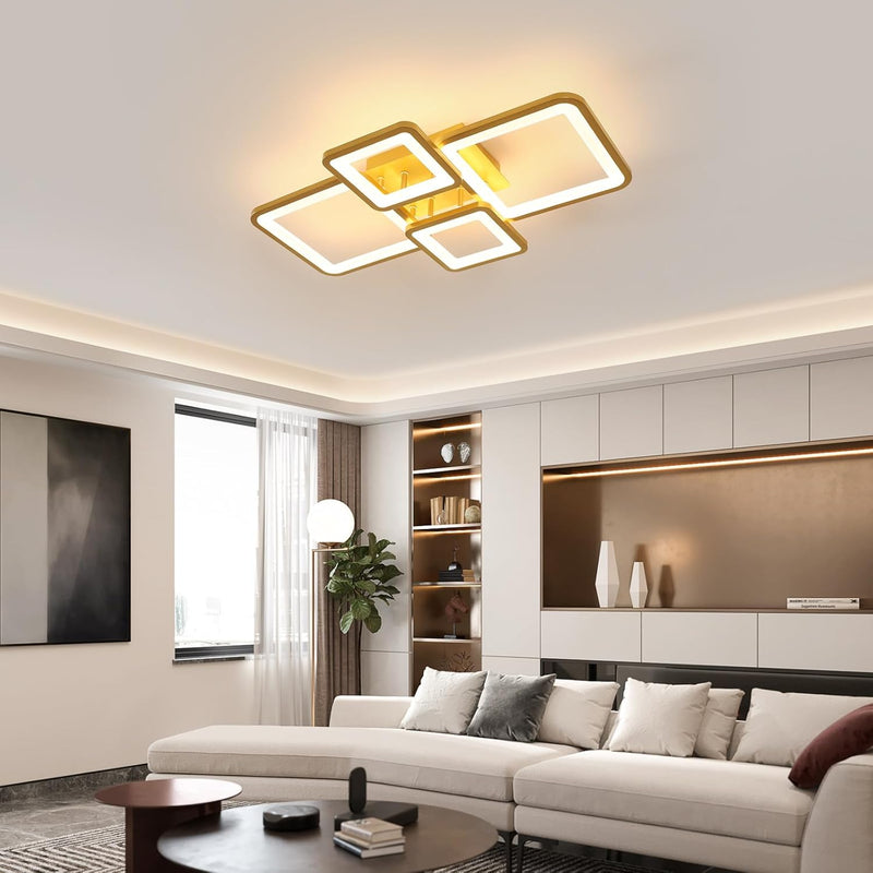 Modern LED Ceiling Light Dimmable 54W Flush Mount