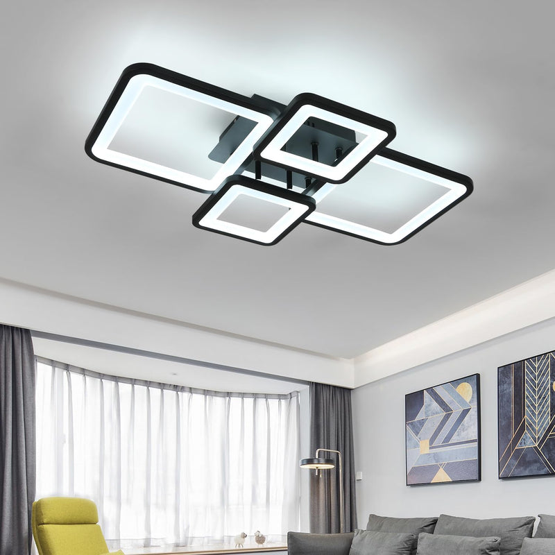 Modern LED Ceiling Light Dimmable 54W Flush Mount