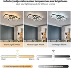 Modern LED Ceiling Light Dimmable 54W Flush Mount