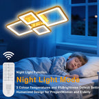 Modern LED Ceiling Light Dimmable 54W Flush Mount