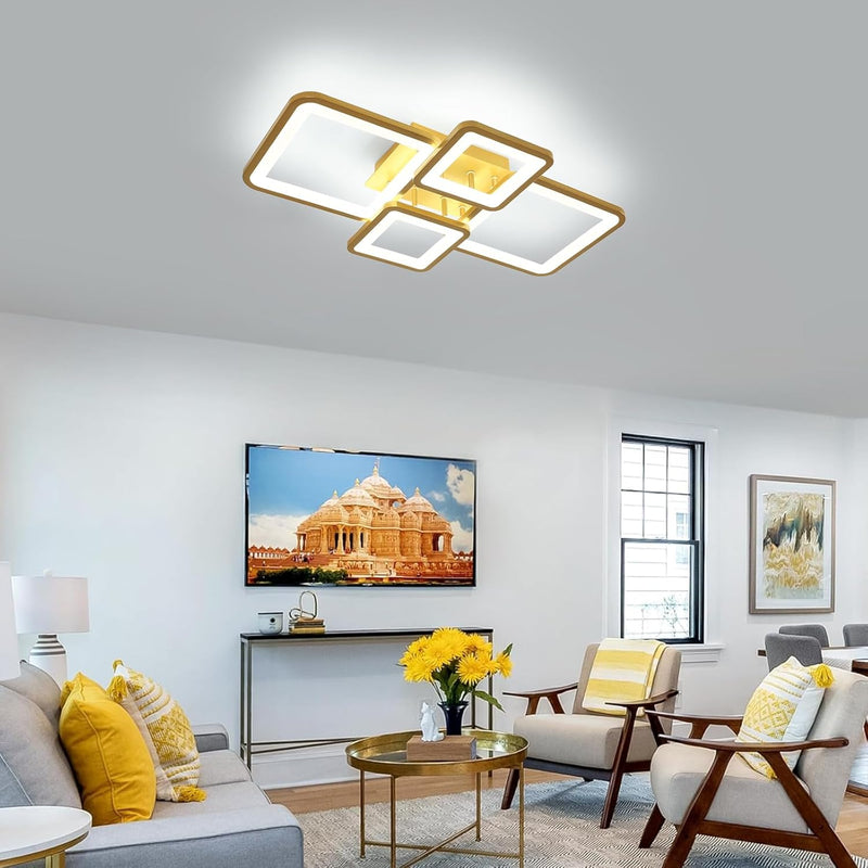 Modern LED Ceiling Light Dimmable 54W Flush Mount