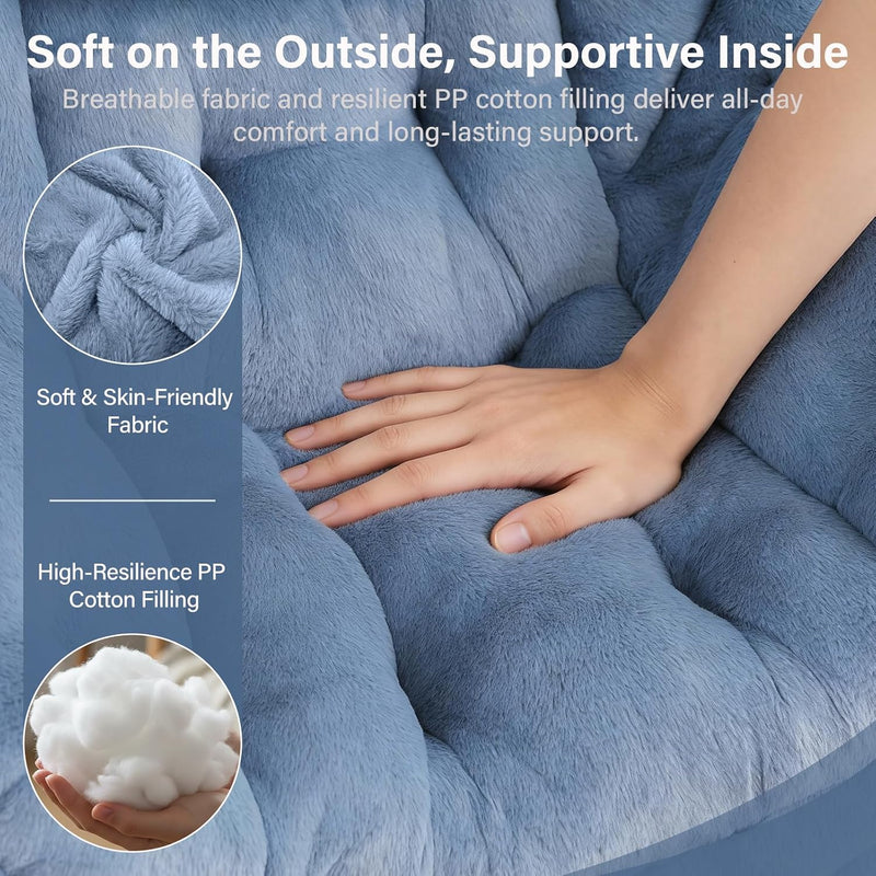 Comfy Armchair with Footstool Lazy Chair Ottoman Leisure