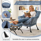 Comfy Armchair with Footstool Lazy Chair Ottoman Leisure