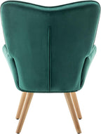 Comfy Armchair with Footstool Living Room Chair Velvet