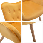 Comfy Armchair with Footstool Living Room Chair Velvet