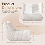 Comfy Bean Bag Chair for Adults Teens Fireside
