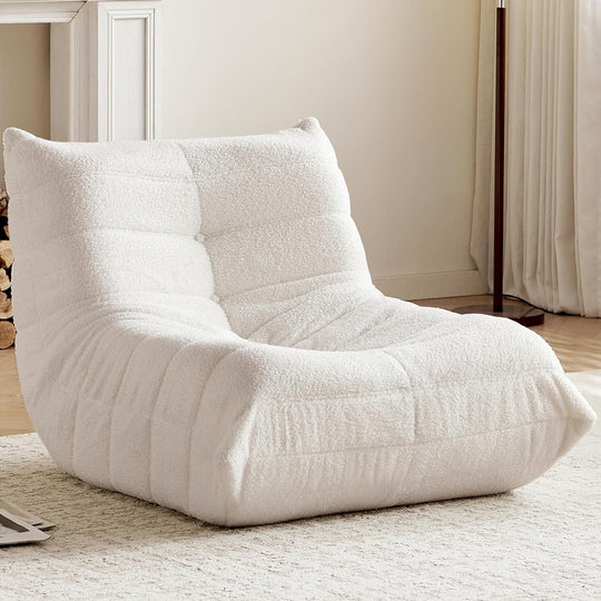 Oversized Teddy Bean Bag Chair Memory Foam Fireside