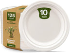 Comfy Package 9 Inch Paper Plates (125 Pack)