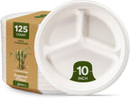 Comfy Package 9 Inch Paper Plates (125 Pack)