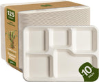 Comfy Package 9 Inch Paper Plates (125 Pack)