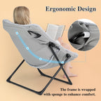 Comfy Saucer Chair for Adults Soft Faux Fur (Set of 2)