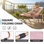 Comfy Saucer Chair with Ottoman Oversized Foldable Faux