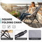 Comfy Saucer Chair with Ottoman Oversized Foldable Faux