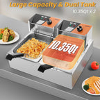 Commercial Deep Fryer 20L Dual Tank Fryers