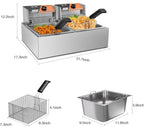 Commercial Deep Fryer 20L Dual Tank Fryers