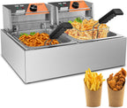 Commercial Deep Fryer 20L Dual Tank Fryers