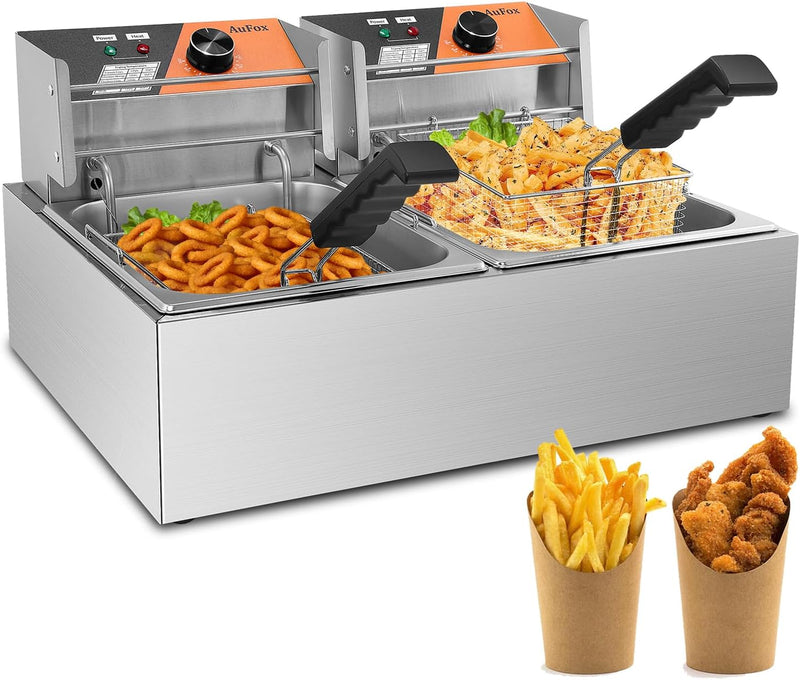 Commercial Deep Fryer 20L Dual Tank Fryers