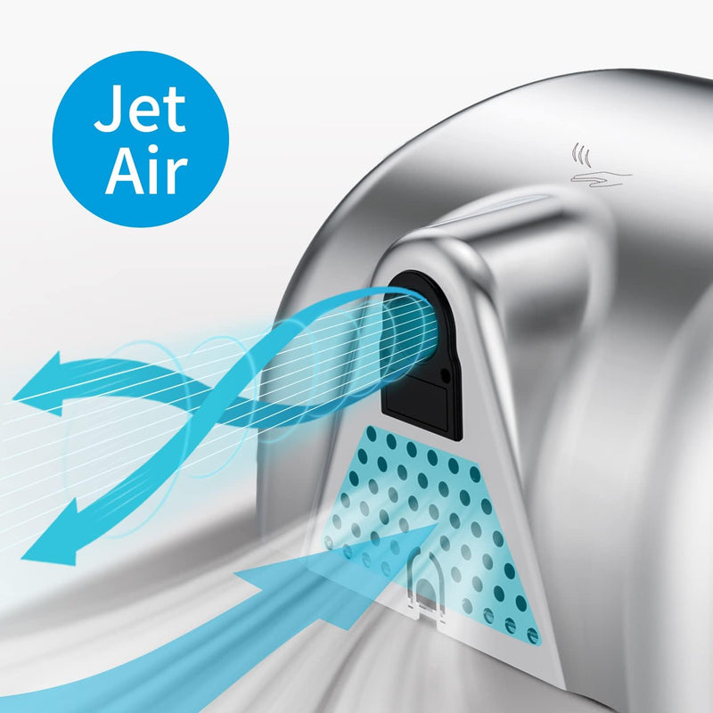 Commercial Hand Dryer Heavy Duty Stainless Steel 10-15s