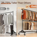 Commercial Heavy Duty Clothing Rack Z Base Rolling