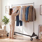 Commercial Heavy Duty Clothing Rack Z Base Rolling