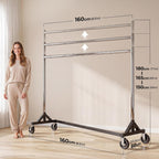 Commercial Heavy Duty Clothing Rack Z Base Rolling
